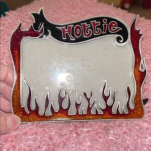 Hottie Red Glitter metal Picture Frame